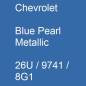 Preview: Chevrolet, Blue Pearl Metallic, 26U / 9741 / 8G1.